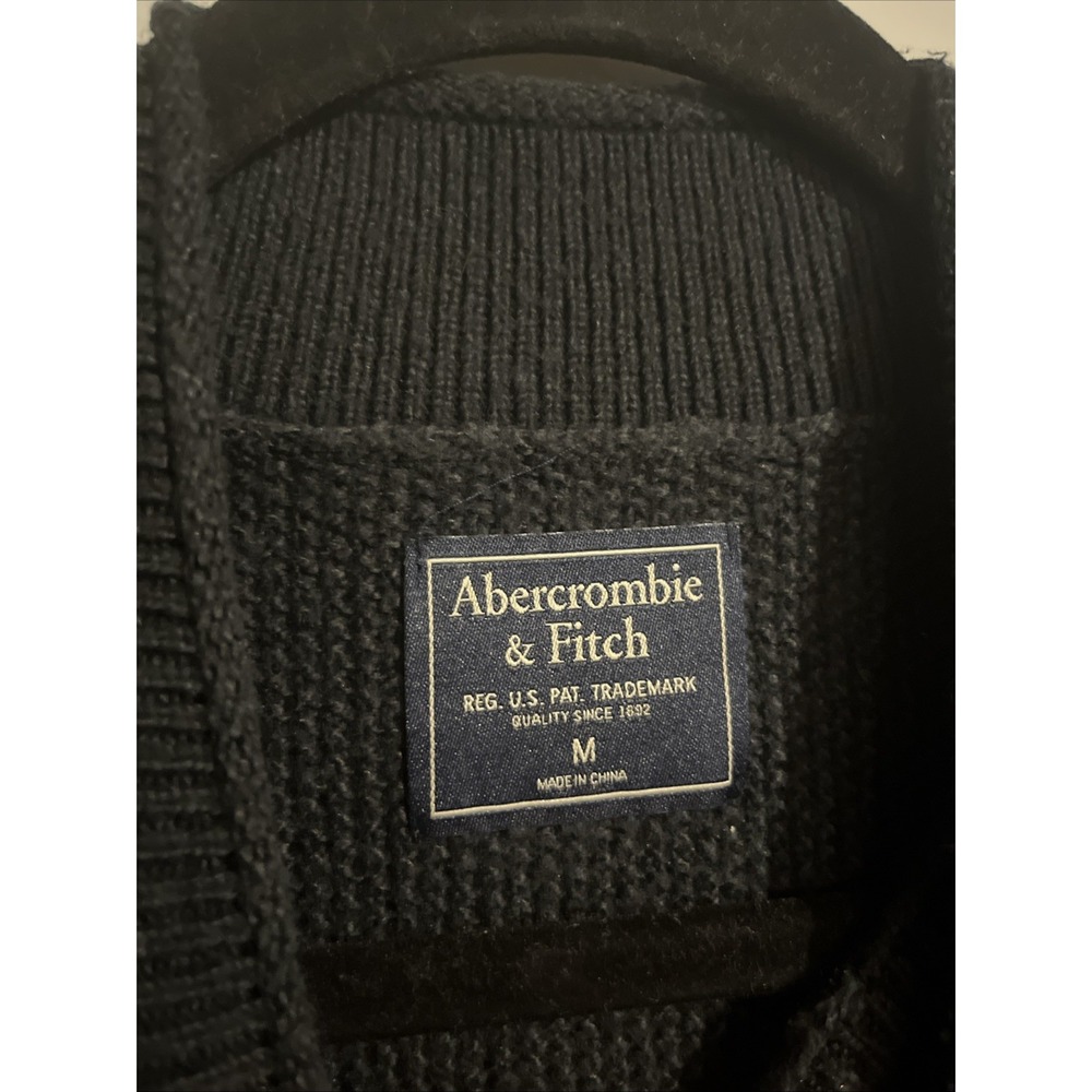 Abercrombie & Fitch Womens High Neck Sweater Black Long Sleeve Pullover Medium